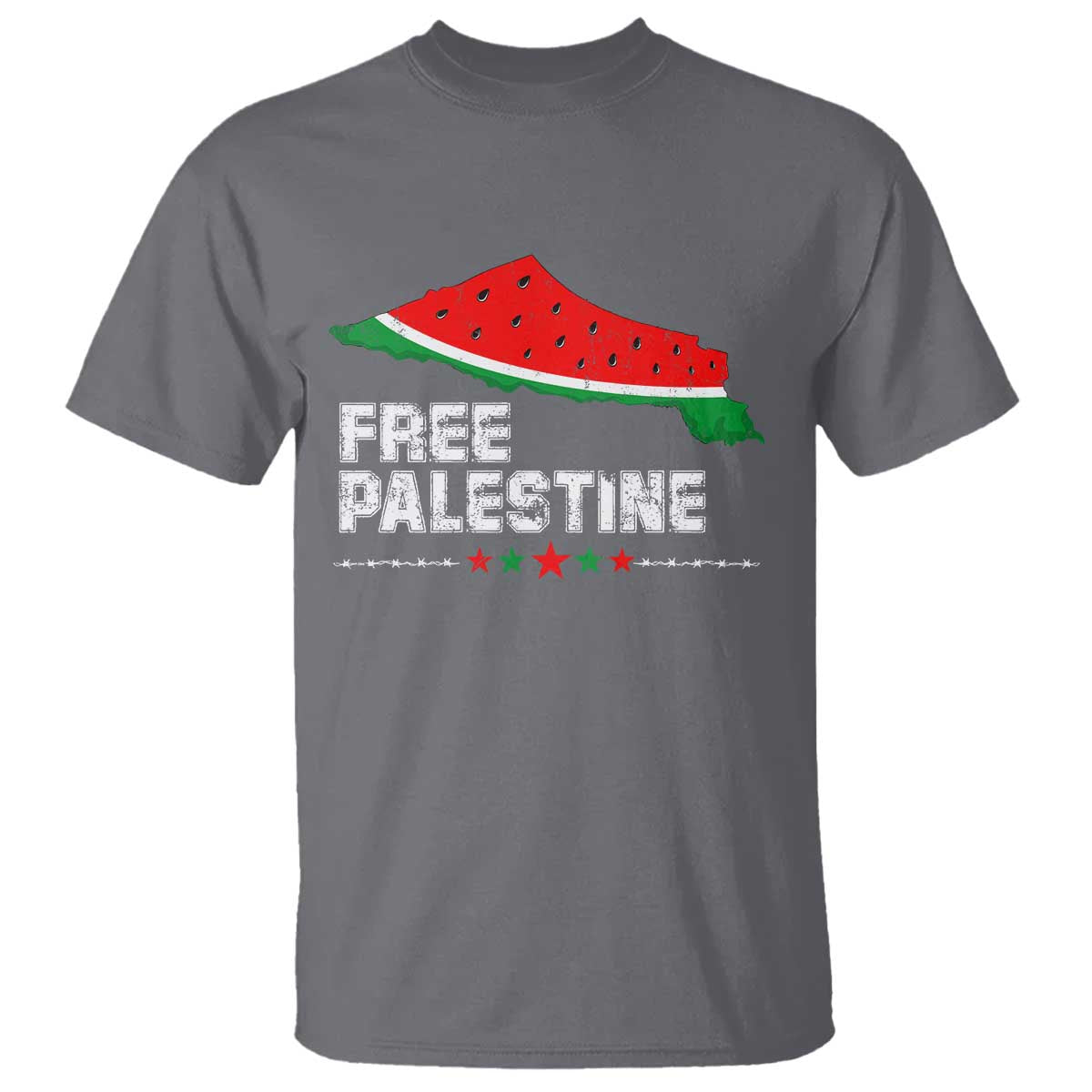 Free Palestine T Shirt Watermelon Map - Wonder Print Shop