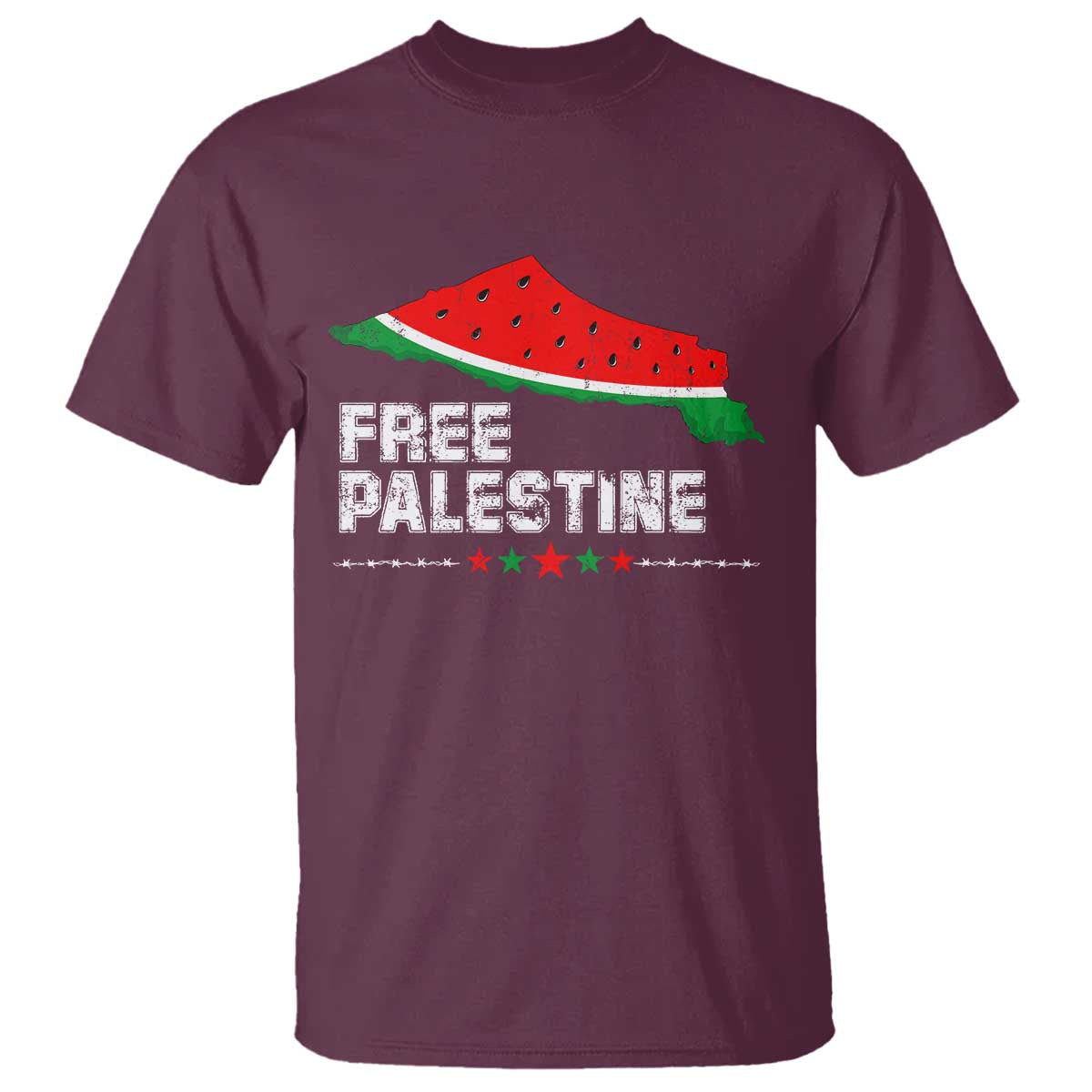 Free Palestine T Shirt Watermelon Map - Wonder Print Shop