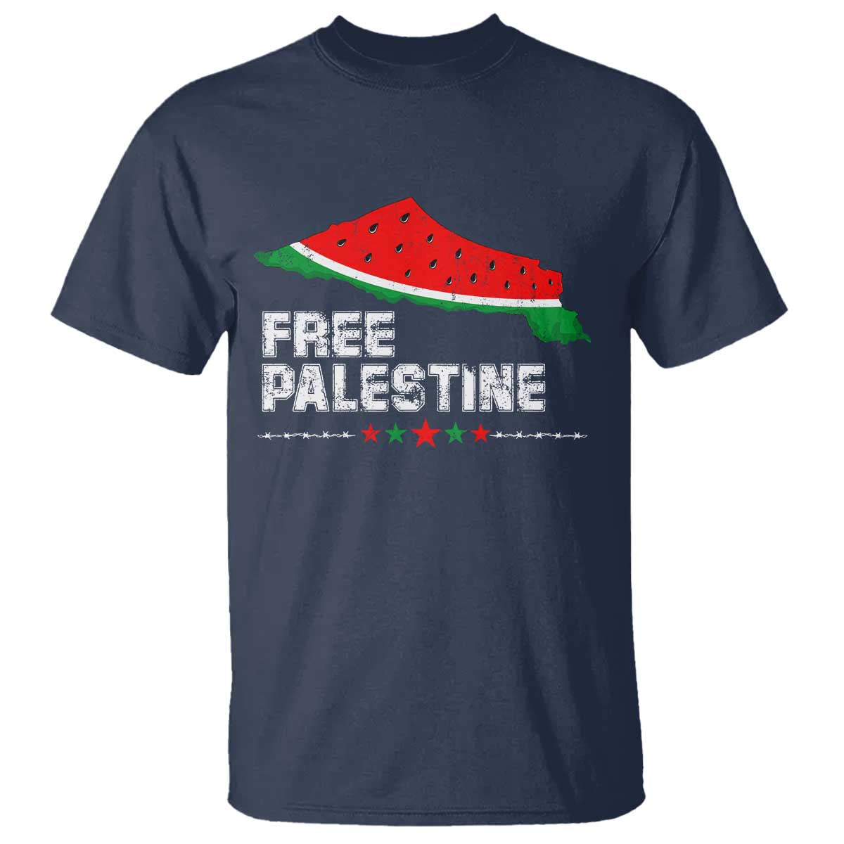 Free Palestine T Shirt Watermelon Map - Wonder Print Shop