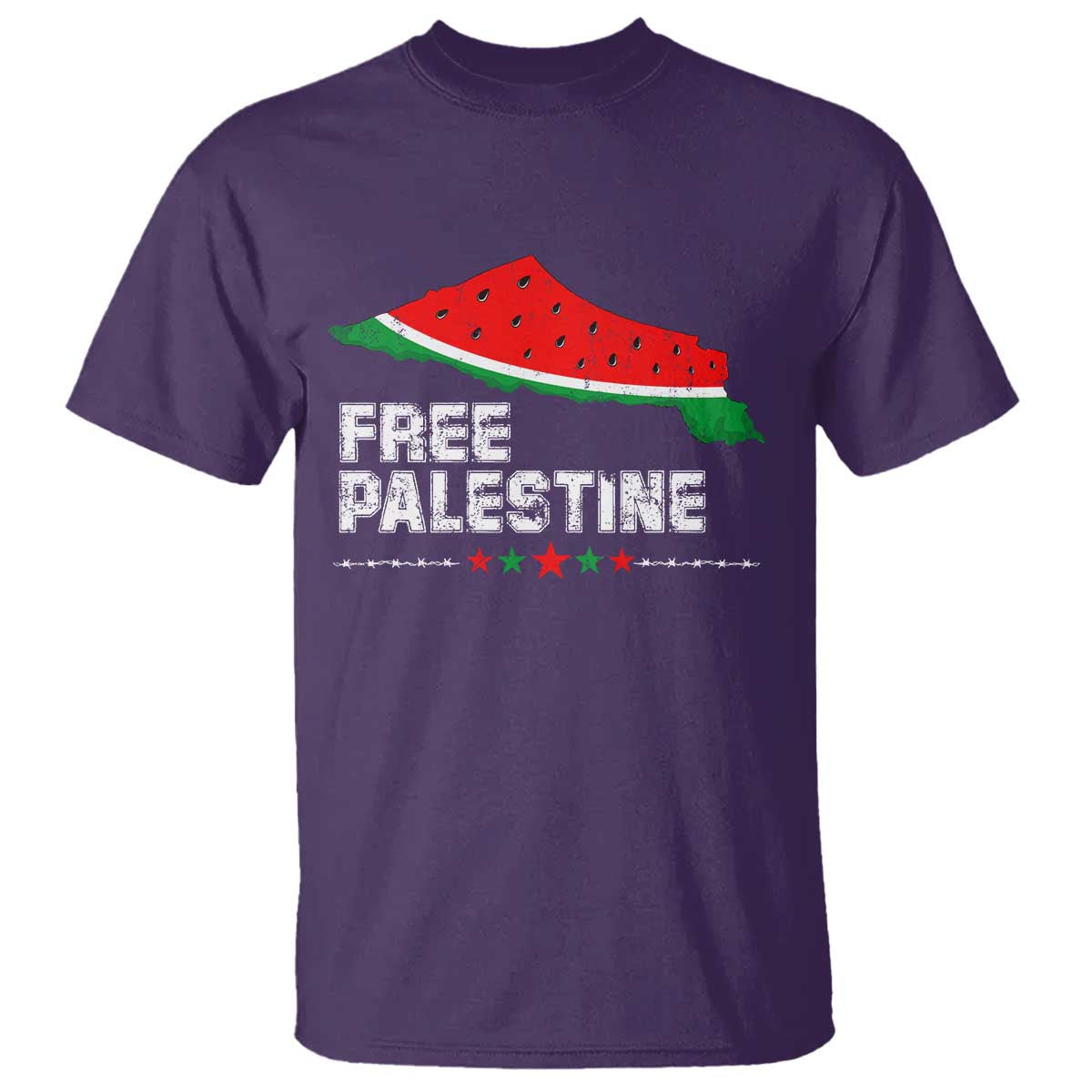 Free Palestine T Shirt Watermelon Map - Wonder Print Shop