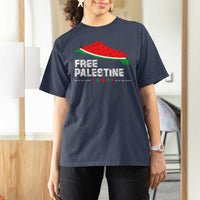 Free Palestine T Shirt For Women Watermelon Map - Wonder Print Shop