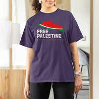 Free Palestine T Shirt For Women Watermelon Map - Wonder Print Shop