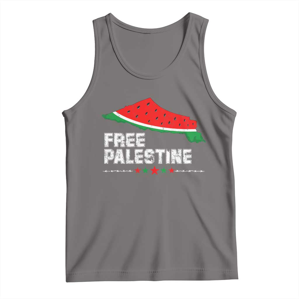 Free Palestine Tank Top Watermelon Map - Wonder Print Shop
