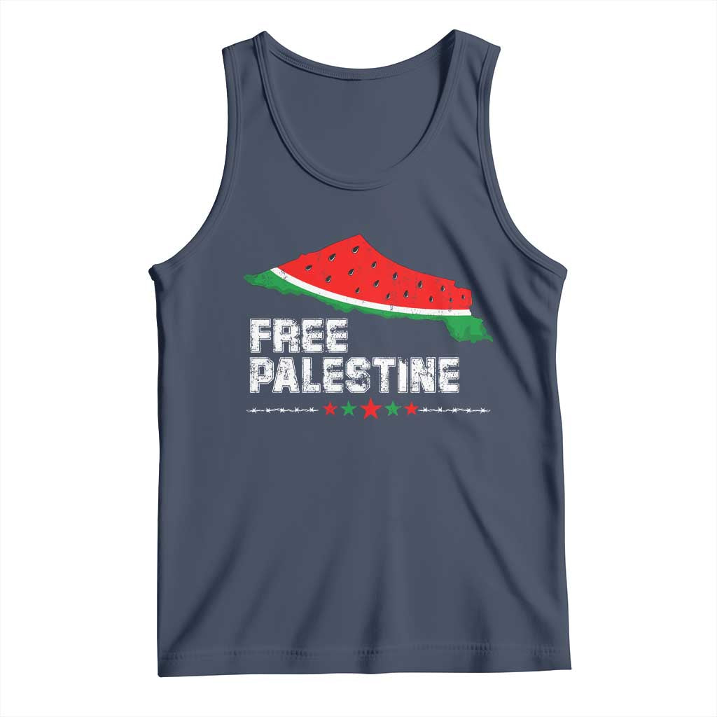 Free Palestine Tank Top Watermelon Map - Wonder Print Shop