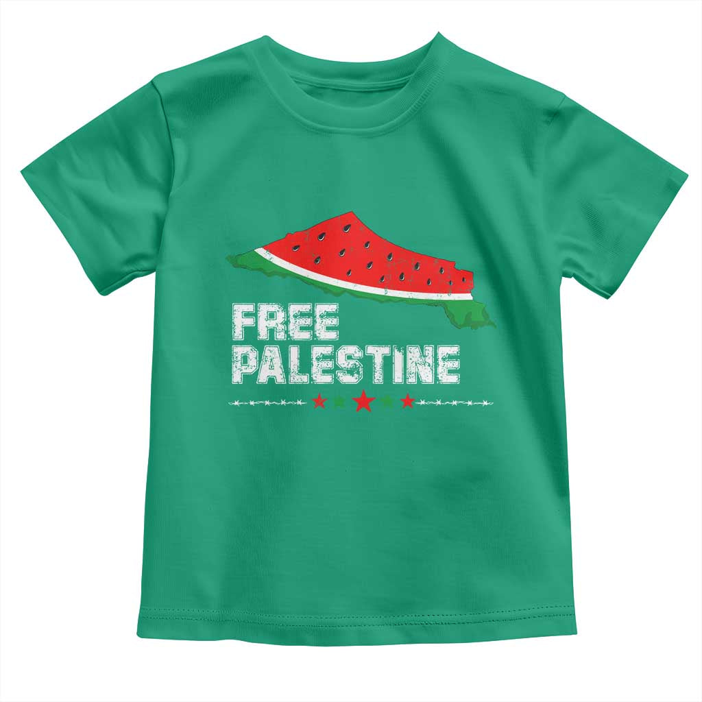 Free Palestine Toddler T Shirt Watermelon Map - Wonder Print Shop