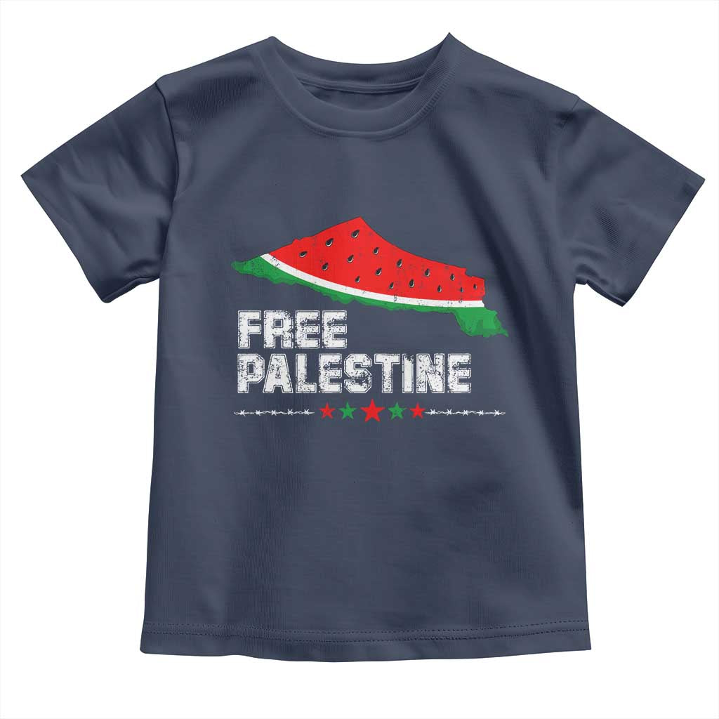Free Palestine Toddler T Shirt Watermelon Map - Wonder Print Shop