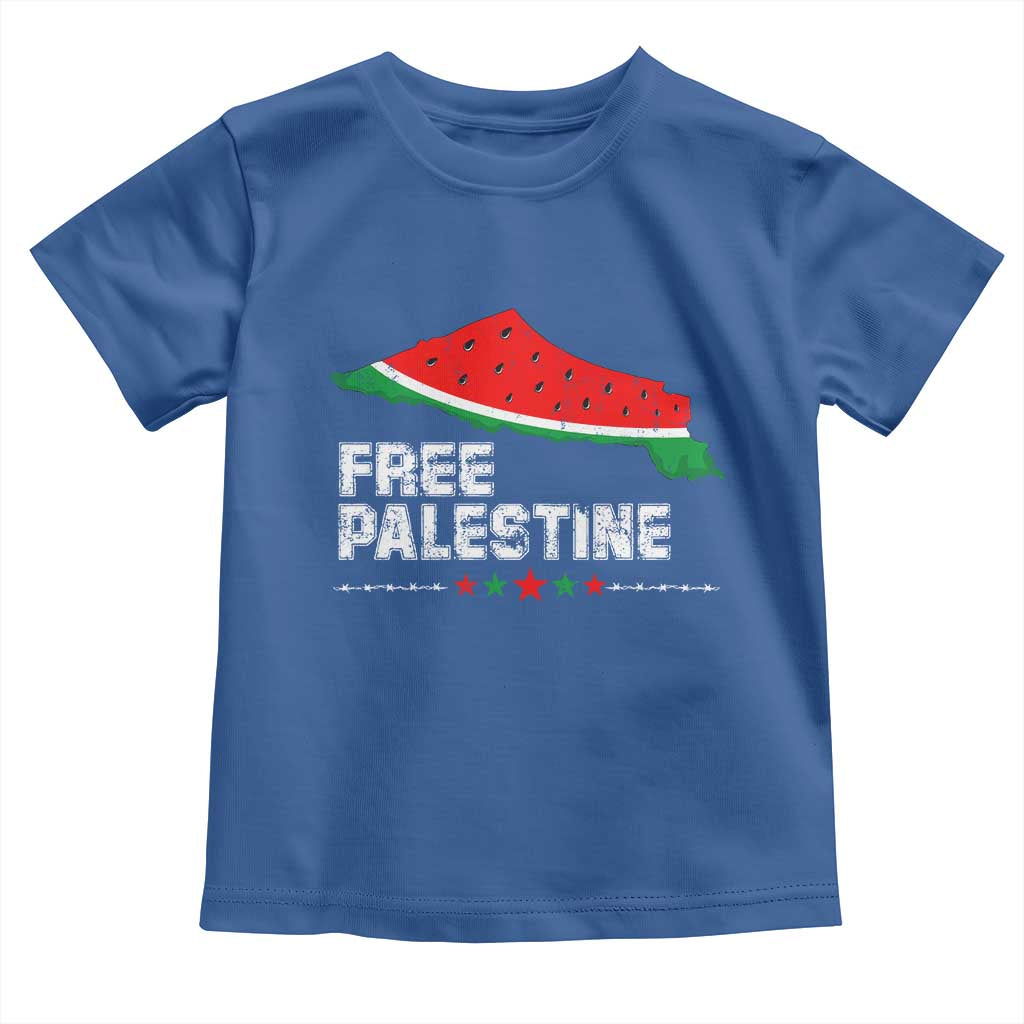 Free Palestine Toddler T Shirt Watermelon Map - Wonder Print Shop