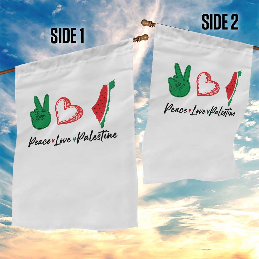 Peace Love Palestine Garden Flag Gaza Palestinian Flag - Wonder Print Shop
