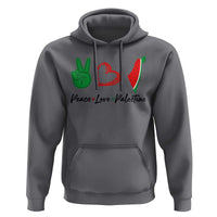 Peace Love Palestine Hoodie Gaza Palestinian Flag - Wonder Print Shop