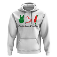 Peace Love Palestine Hoodie Gaza Palestinian Flag - Wonder Print Shop