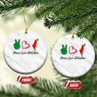 Peace Love Palestine Ceramic Ornament Gaza Palestinian Flag - Wonder Print Shop