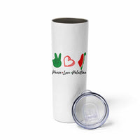 Peace Love Palestine Skinny Tumbler Gaza Palestinian Flag - Wonder Print Shop