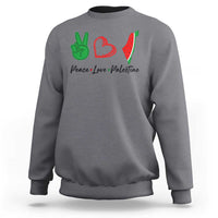Peace Love Palestine Sweatshirt Gaza Palestinian Flag - Wonder Print Shop