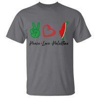 Peace Love Palestine T Shirt Gaza Palestinian Flag - Wonder Print Shop