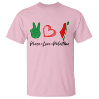 Peace Love Palestine T Shirt Gaza Palestinian Flag - Wonder Print Shop