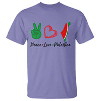 Peace Love Palestine T Shirt Gaza Palestinian Flag - Wonder Print Shop
