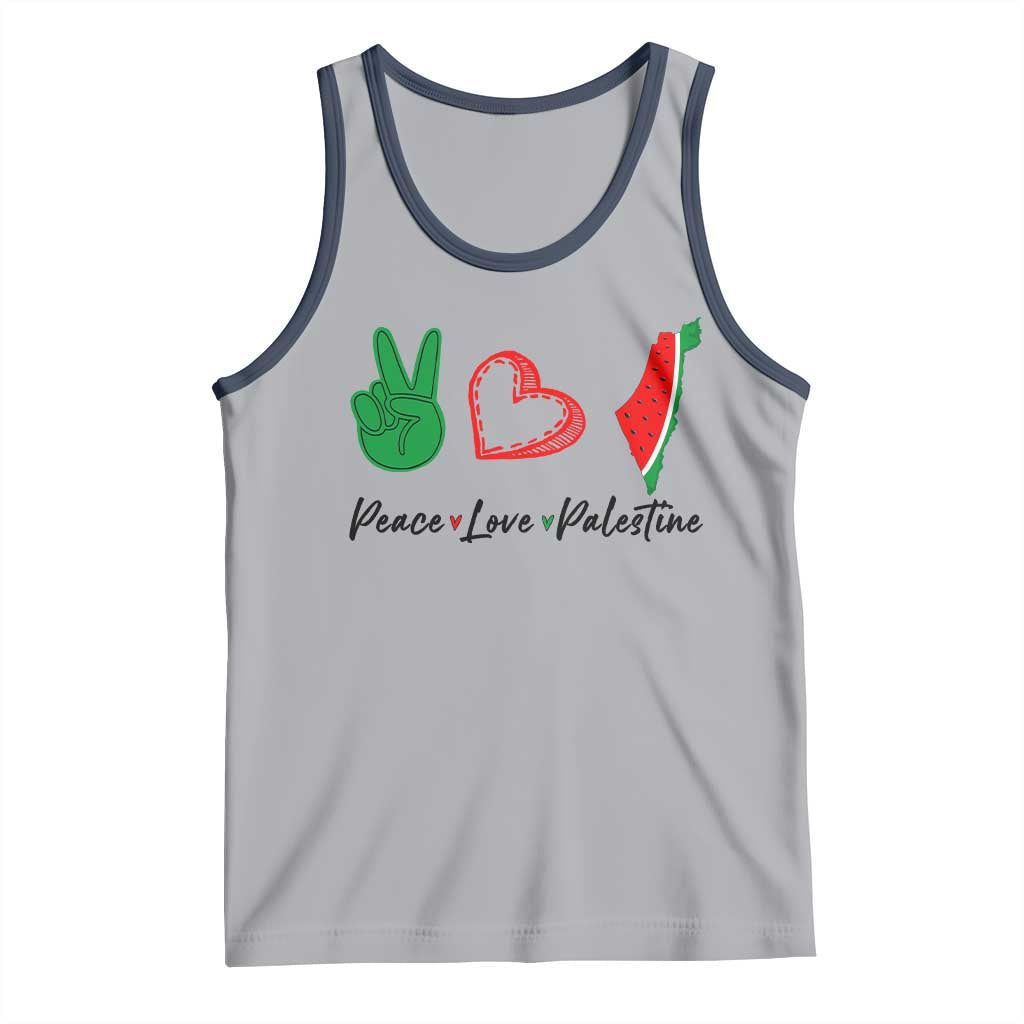 Peace Love Palestine Tank Top Gaza Palestinian Flag - Wonder Print Shop