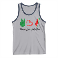 Peace Love Palestine Tank Top Gaza Palestinian Flag - Wonder Print Shop