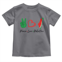 Peace Love Palestine Toddler T Shirt Gaza Palestinian Flag - Wonder Print Shop
