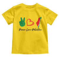 Peace Love Palestine Toddler T Shirt Gaza Palestinian Flag - Wonder Print Shop