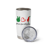 Peace Love Palestine Tumbler Cup Gaza Palestinian Flag - Wonder Print Shop