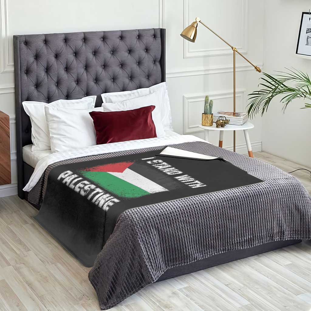Stand With Palestine Throw Blanket Gaza Palestinian Flag - Wonder Print Shop