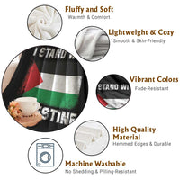 Stand With Palestine Throw Blanket Gaza Palestinian Flag - Wonder Print Shop
