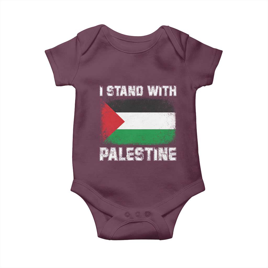 Stand With Palestine Baby Onesie Gaza Palestinian Flag - Wonder Print Shop
