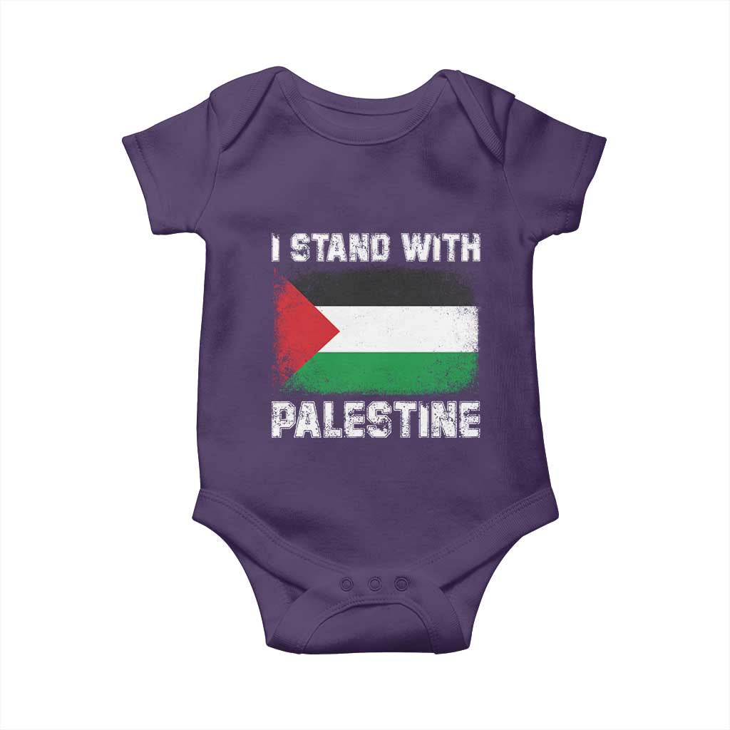 Stand With Palestine Baby Onesie Gaza Palestinian Flag - Wonder Print Shop