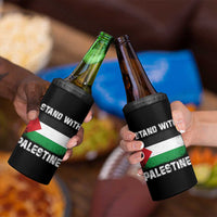 Stand With Palestine 4 in 1 Can Cooler Tumbler Gaza Palestinian Flag - Wonder Print Shop