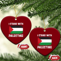Stand With Palestine Ceramic Ornament Gaza Palestinian Flag - Wonder Print Shop