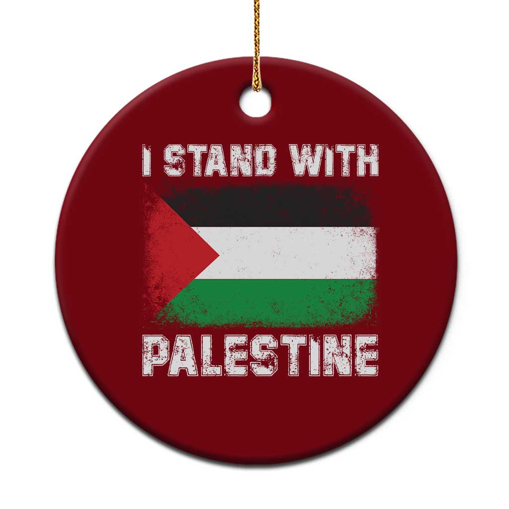 Stand With Palestine Ceramic Ornament Gaza Palestinian Flag - Wonder Print Shop