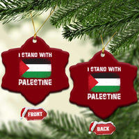 Stand With Palestine Ceramic Ornament Gaza Palestinian Flag - Wonder Print Shop