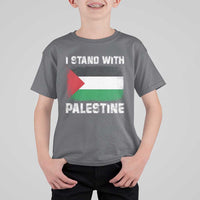Stand With Palestine T Shirt For Kid Gaza Palestinian Flag - Wonder Print Shop