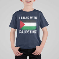 Stand With Palestine T Shirt For Kid Gaza Palestinian Flag - Wonder Print Shop