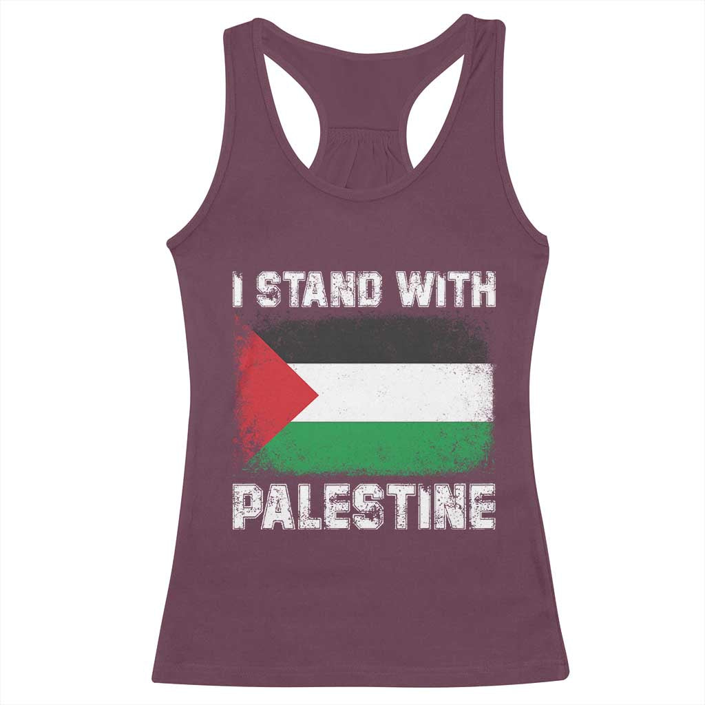 Stand With Palestine Racerback Tank Top Gaza Palestinian Flag - Wonder Print Shop