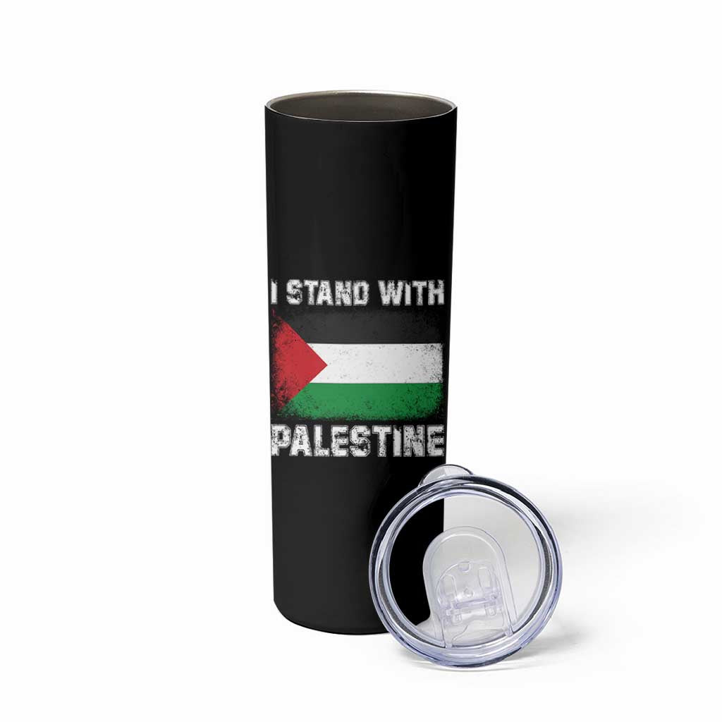 Stand With Palestine Skinny Tumbler Gaza Palestinian Flag - Wonder Print Shop