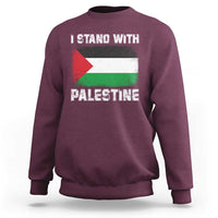 Stand With Palestine Sweatshirt Gaza Palestinian Flag - Wonder Print Shop