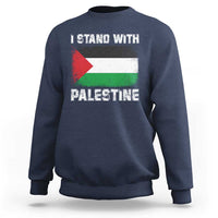 Stand With Palestine Sweatshirt Gaza Palestinian Flag - Wonder Print Shop