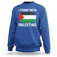 Stand With Palestine Sweatshirt Gaza Palestinian Flag - Wonder Print Shop