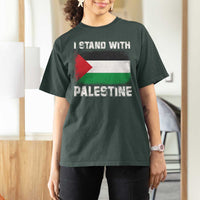 Stand With Palestine T Shirt For Women Gaza Palestinian Flag - Wonder Print Shop