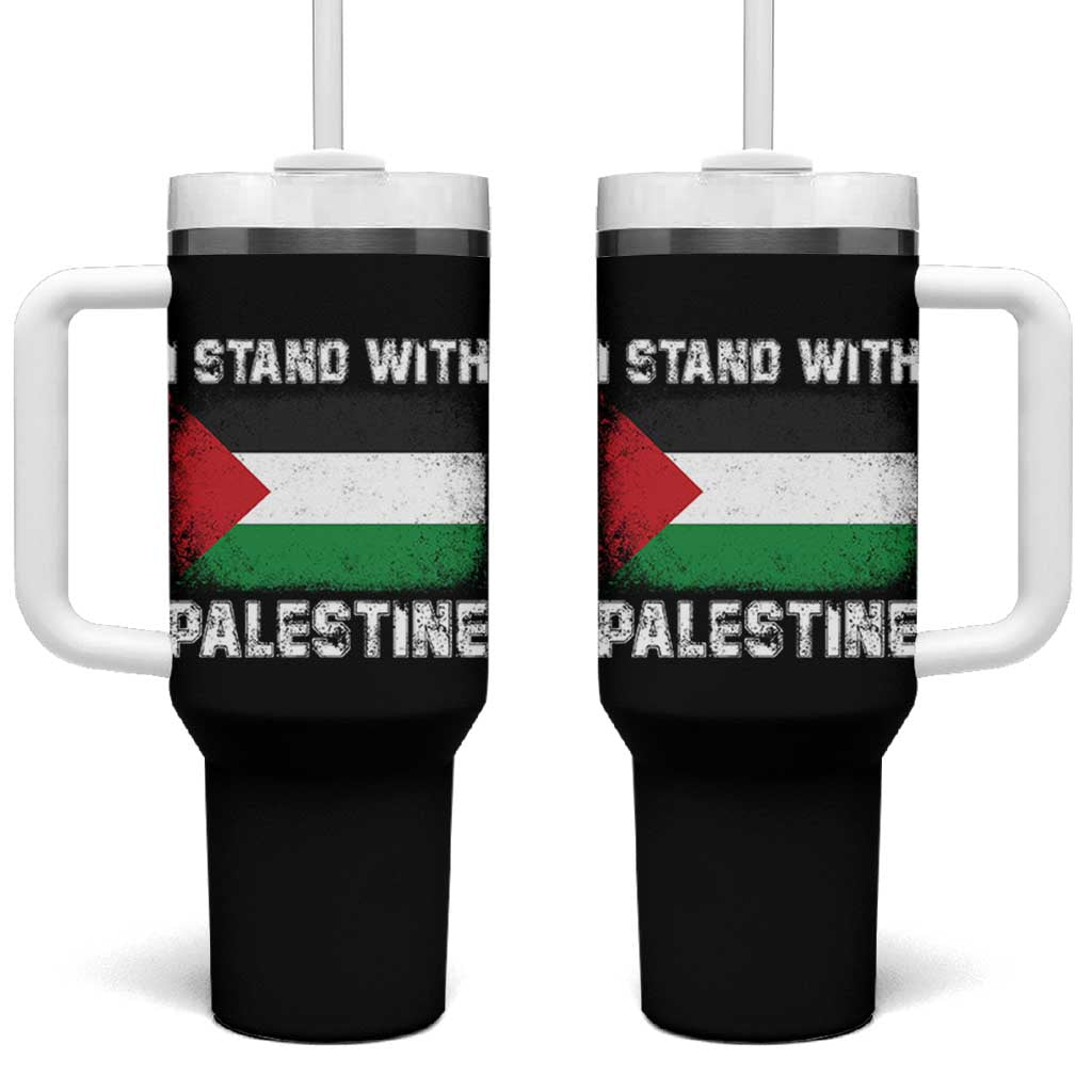 Stand With Palestine Tumbler With Handle Gaza Palestinian Flag - Wonder Print Shop
