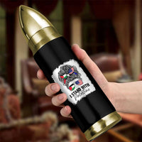 Stand With Palestine Bullet Tumbler Messy Bun Gaza Palestinian Flag - Wonder Print Shop