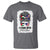 Stand With Palestine T Shirt Messy Bun Gaza Palestinian Flag - Wonder Print Shop