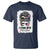 Stand With Palestine T Shirt Messy Bun Gaza Palestinian Flag - Wonder Print Shop