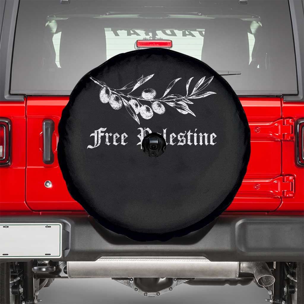Free Palestine Spare Tire Cover Palestinian Olives Fruits - Wonder Print Shop