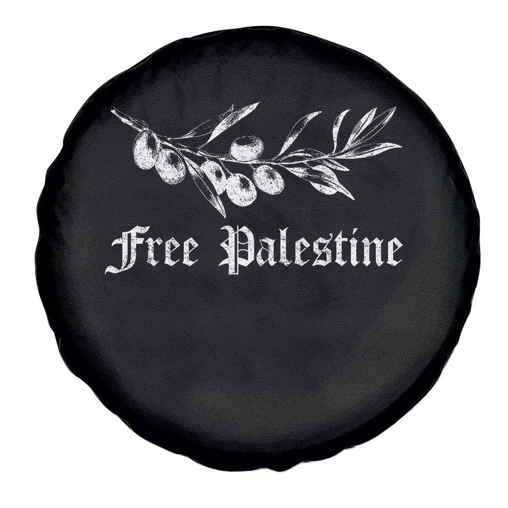 Free Palestine Spare Tire Cover Palestinian Olives Fruits - Wonder Print Shop