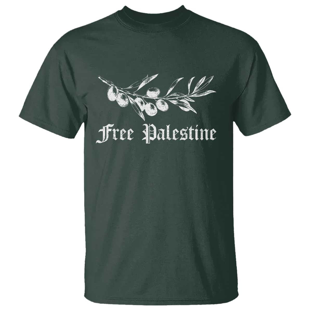 Free Palestine T Shirt Palestinian Olives Fruits - Wonder Print Shop