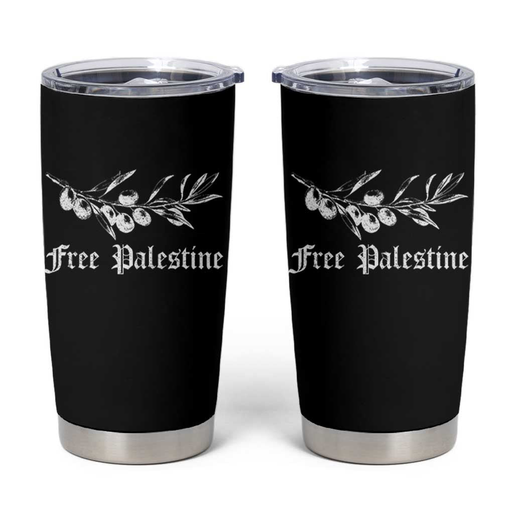 Free Palestine Tumbler Cup Palestinian Olives Fruits - Wonder Print Shop