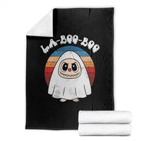 Cute Ghost Halloween Costume Throw Blanket Retro Spooky Trending Cartoon La Boo Boo - Wonder Print Shop